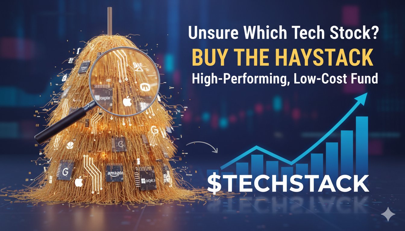 The article focuses on the Vanguard Information Technology ETF (VGT) as the recommended “haystack” fund for broad tech exposure. It is a low-cost, high-performing broad tech sector ETF with an expense ratio of 0.09%, massive assets under management around $130 billion, and strong historical performance, making it ideal for investors unsure about picking individual tech stocks.