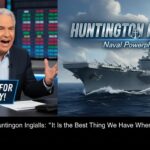 Jim Cramer discussing Huntington Ingalls Industries as the top Navy shipbuilding stock on market analysis show