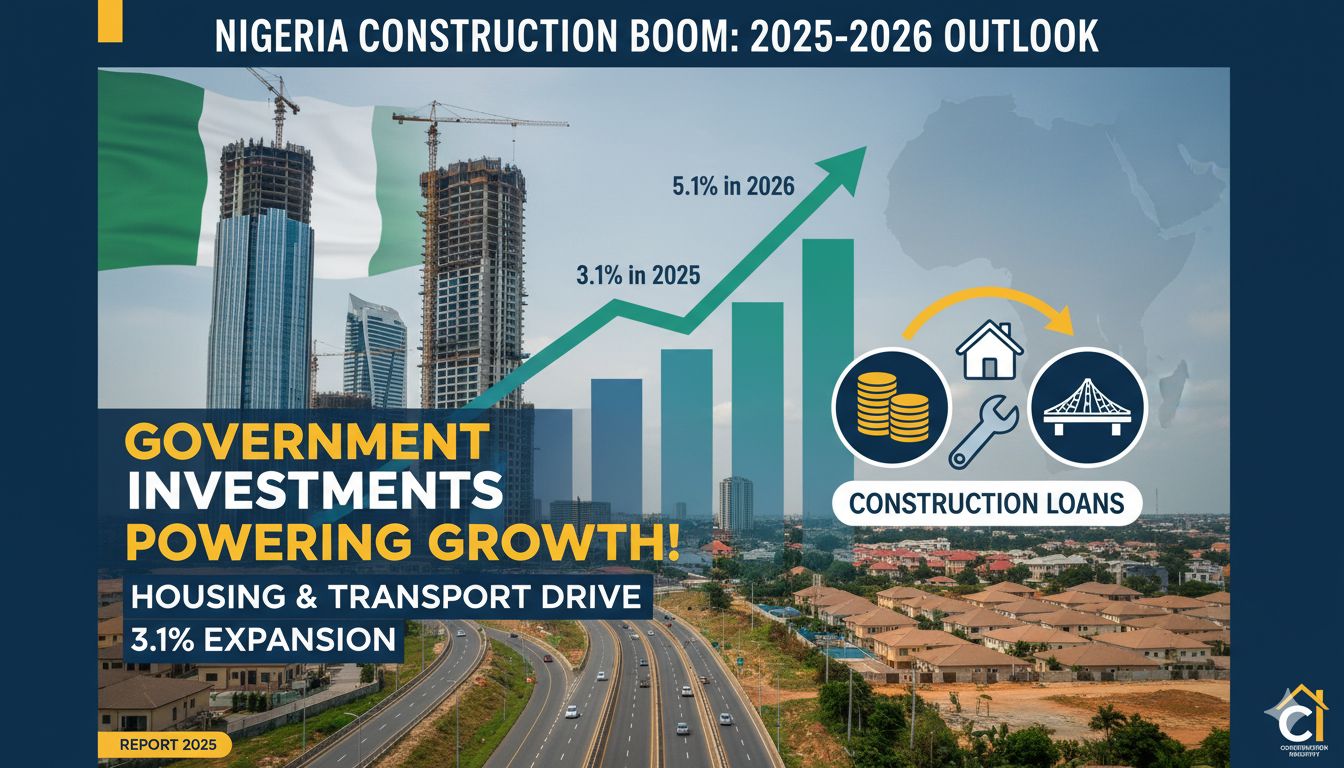 Nigeria’s construction sector is poised for continued expansion, with real-term output projected to rise by 5.3% in 2025 followed by a more moderate 3.1% in 2026. This trajectory reflects sustained momentum from public-sector commitments to address longstanding infrastructure deficits, particularly in housing and transportation networks. Government-led initiatives, including large-scale affordable housing programs and major road, rail, and urban mobility upgrades, form the core drivers. Complementing these efforts is a notable uptick in construction financing through increased loans from commercial banks and development institutions, which has eased liquidity constraints for contractors and developers.
