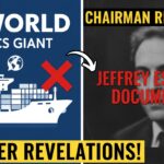 Alt Text for featured image : Sultan Ahmed bin Sulayem, former chairman and CEO of DP World, at a business event with port cranes and shipping containers in the background.