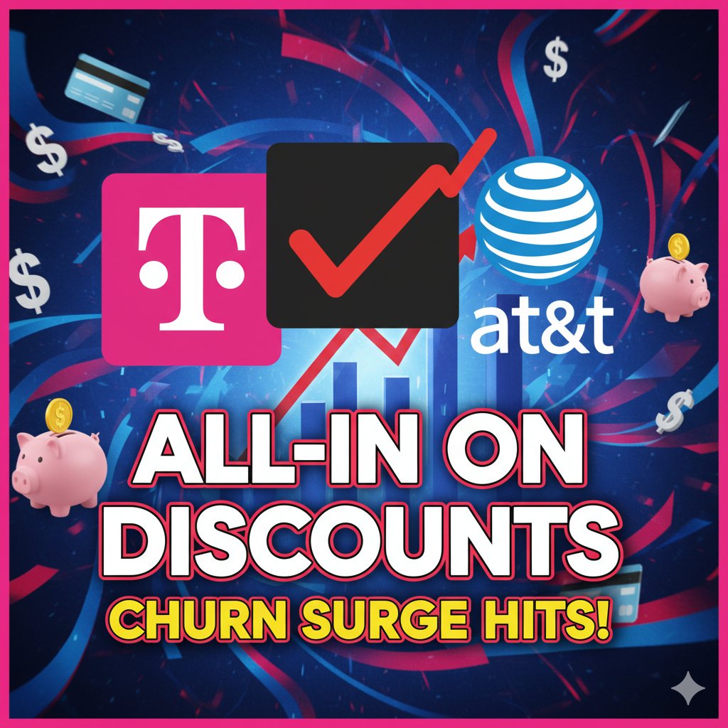 The major U.S. wireless carriers—T-Mobile, Verizon, and AT&T—are intensifying promotional efforts with aggressive discounts, trade-in credits, and bundled offers as elevated customer churn pressures the postpaid market in early 2026. As subscribers complete device financing cycles from prior years, many are shopping for better deals, prompting carriers to ramp up incentives on unlimited plans, device upgrades, and convergence bundles to retain and attract users amid heightened competition.